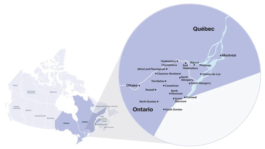 cycle ontario/QC map